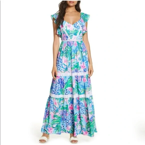 Lilly Pulitzer Ivey Maxi Dress Size 0 - Picture 3 of 13